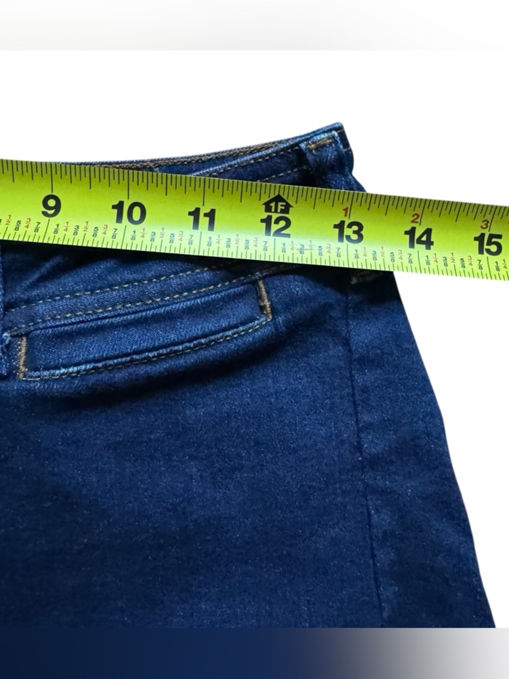Maeve Anthropologie Blue Dark Wash High Rise Wide Leg Denim Jeans Raw Hem 28 - Picture 4 of 7